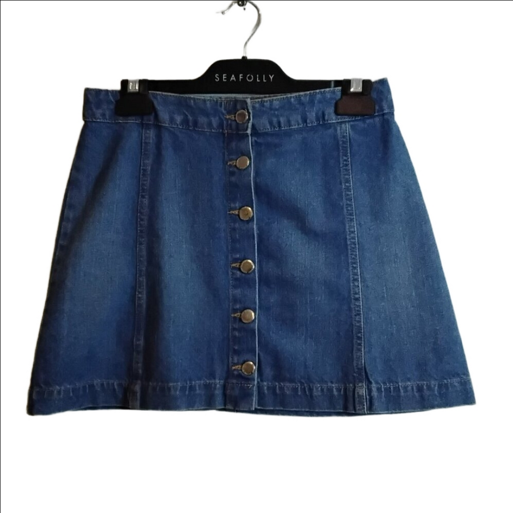 #002 Divided Jean SKirt